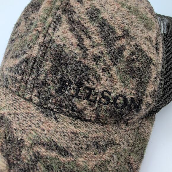 Vintage Filson Garment Seattle Co. Hunting Camo Hat 100% Wool Made in USA Green - Picture 2 of 9